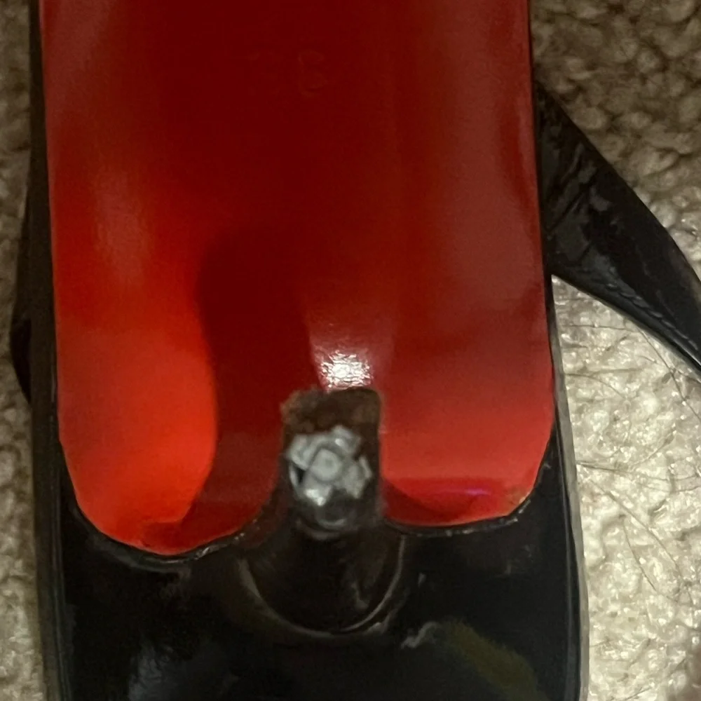 Christian Louboutin Black Patent Leather Heels - Picture 13 of 16